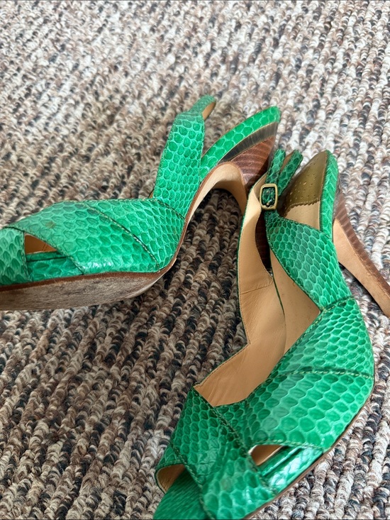 Cole Haan Green Python Slingback Heels  Women’s Sandals with Nike Air main image 1